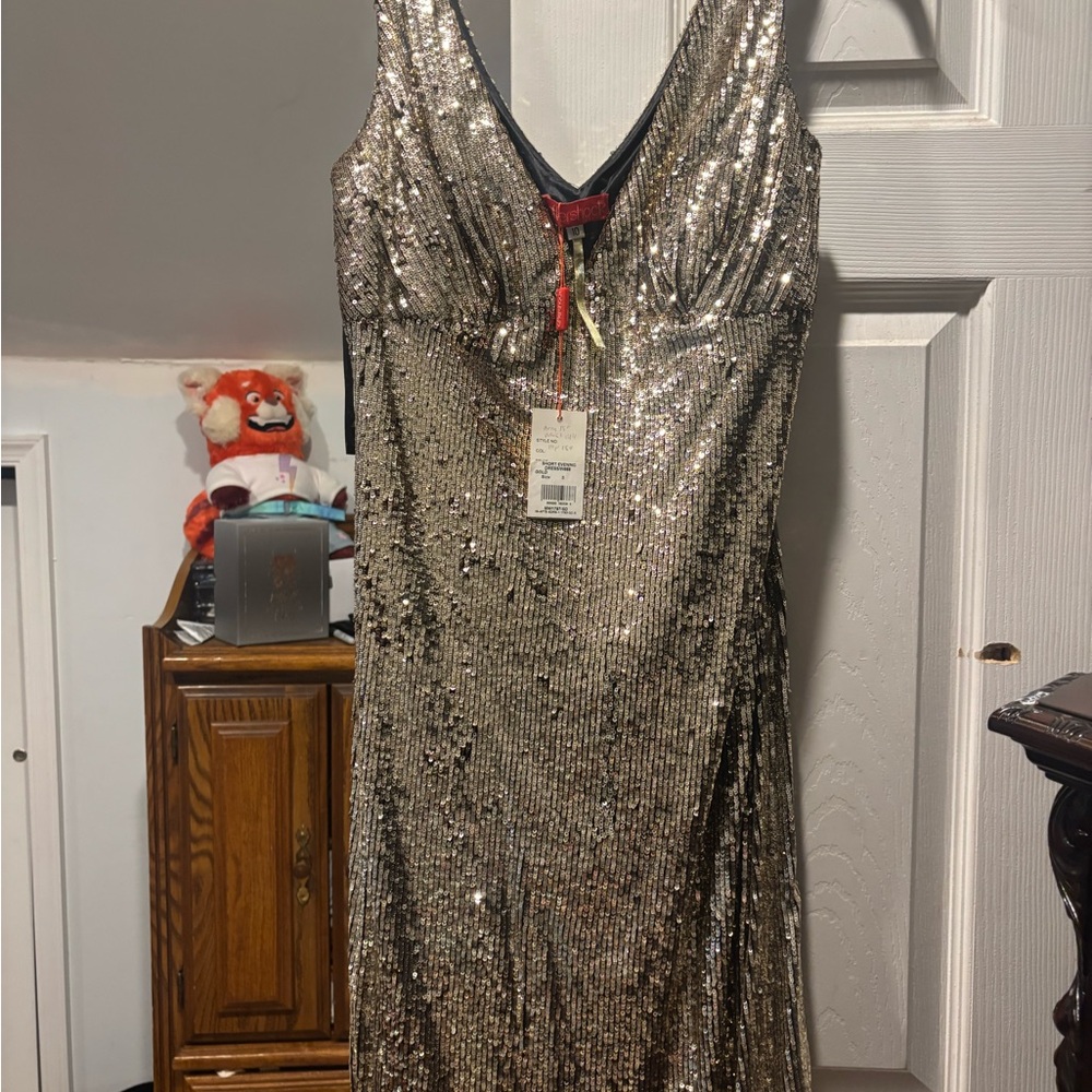 Shimmering Gold Sequin Gown